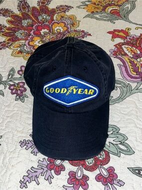 Vintage Goodyear Tires SnapBack Hat Navy Blue K-products 2302